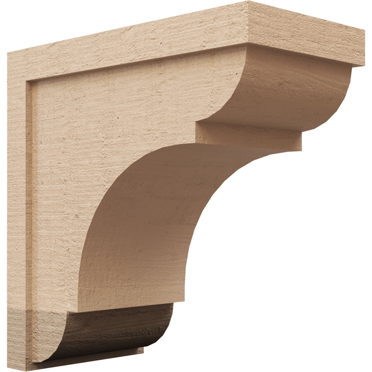 10"W x 20"D x 20"H Classic Bryant Rough Cedar Woodgrain TimberThane Corbel, Primed Tan