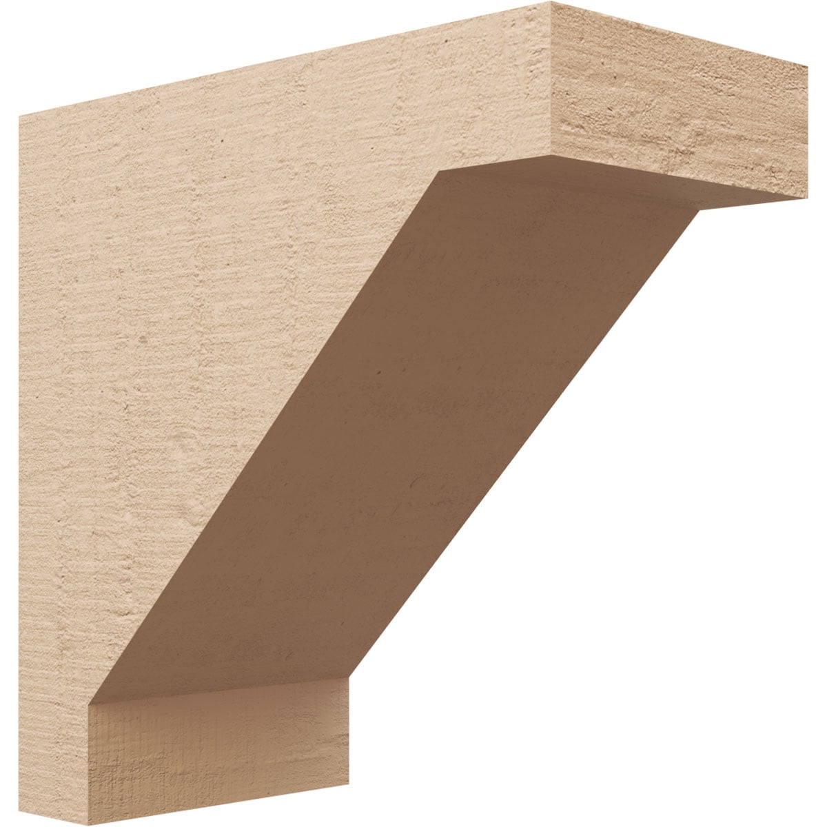 10"W x 20"D x 20"H Classic Burlington Rough Cedar Woodgrain TimberThane Corbel, Primed Tan