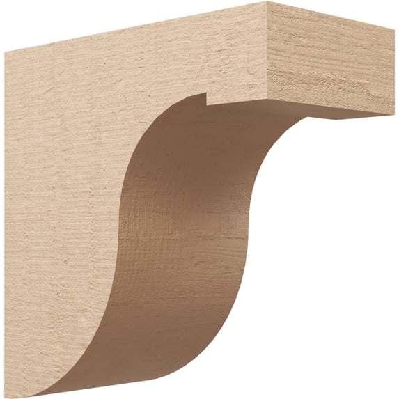 10"W x 20"D x 20"H Classic Del Monte Rough Cedar Woodgrain TimberThane Corbel, Primed Tan