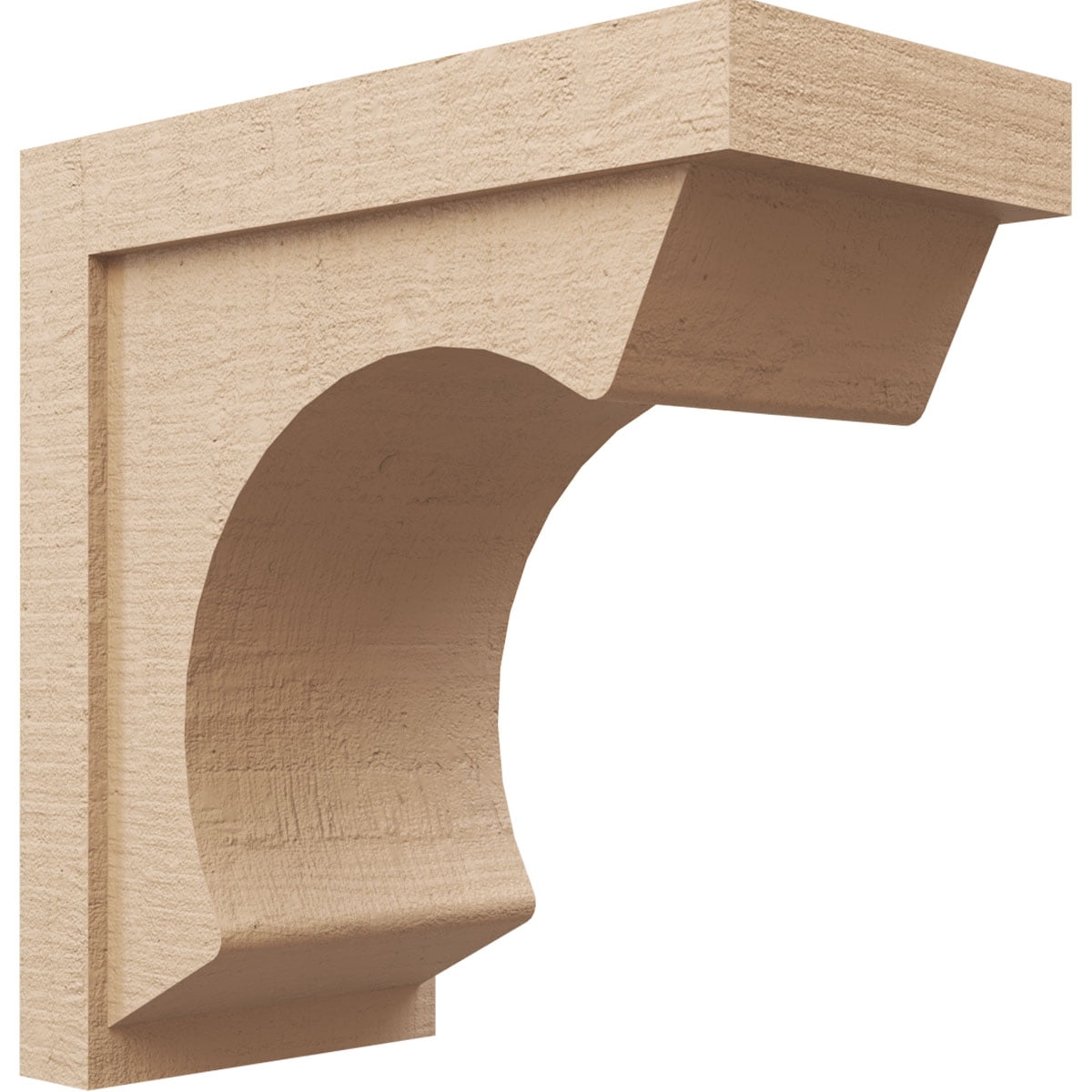 10"W x 20"D x 20"H Classic Emerson Rough Cedar Woodgrain TimberThane Corbel, Primed Tan