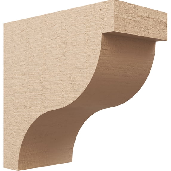 10"W x 20"D x 20"H Classic Garner Rough Cedar Woodgrain TimberThane Corbel, Primed Tan