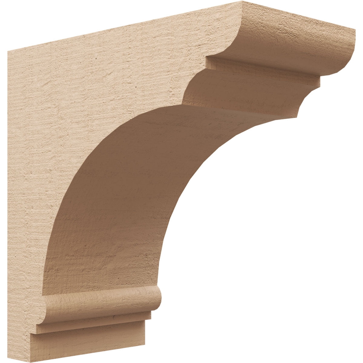 10"W x 20"D x 20"H Classic Hughes Rough Cedar Woodgrain TimberThane Corbel, Primed Tan