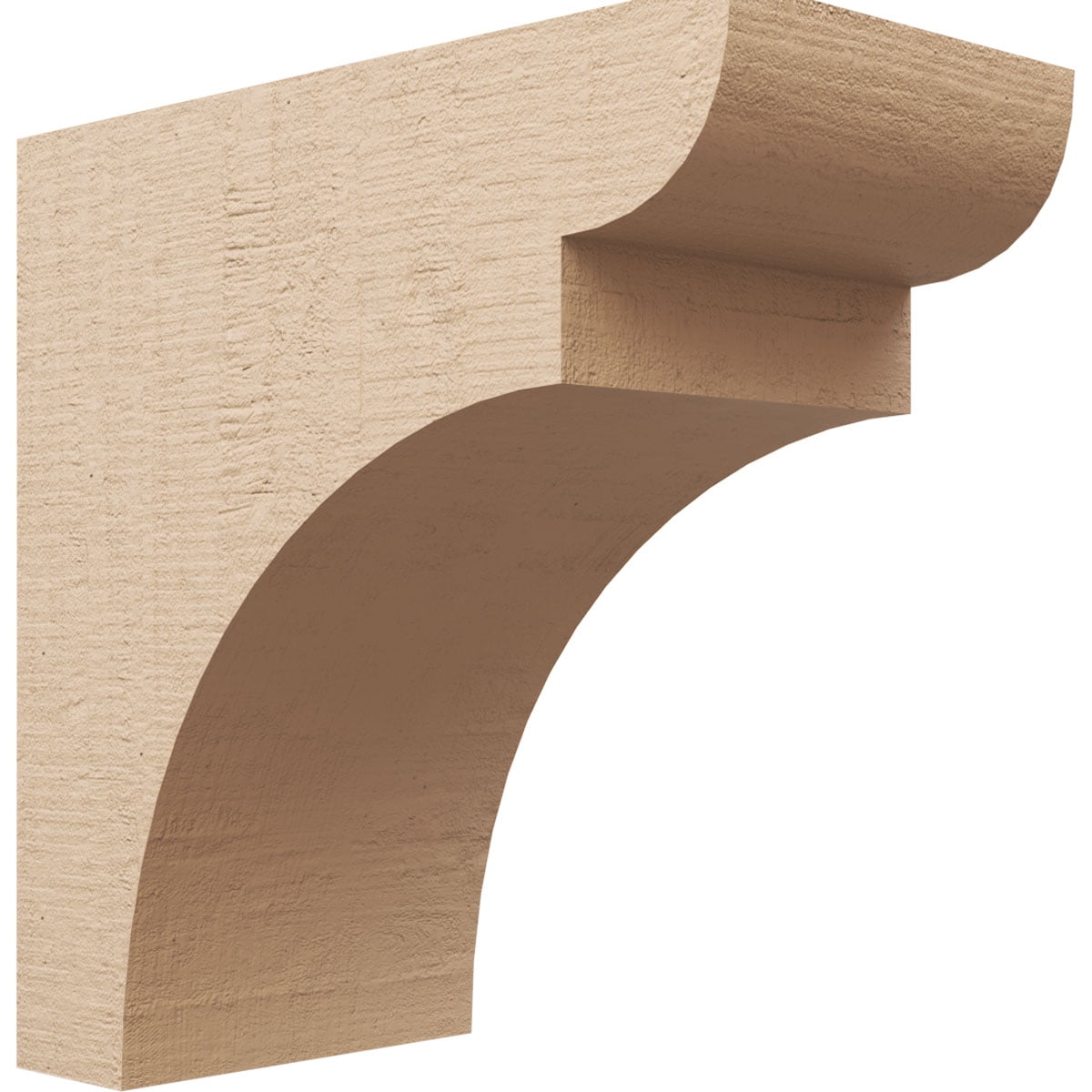 10"W x 20"D x 20"H Classic Yorktown Rough Cedar Woodgrain TimberThane Corbel, Primed Tan