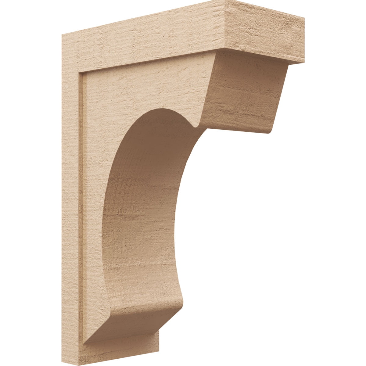 10"W x 20"D x 30"H Classic Emerson Rough Cedar Woodgrain TimberThane Corbel, Primed Tan