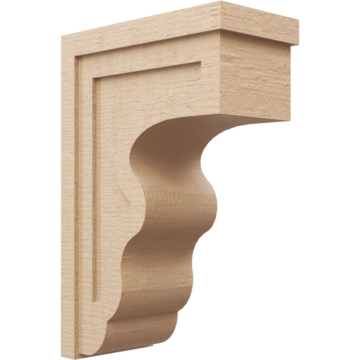 10"W x 20"D x 30"H Classic Highland Rough Cedar Woodgrain TimberThane Corbel, Primed Tan