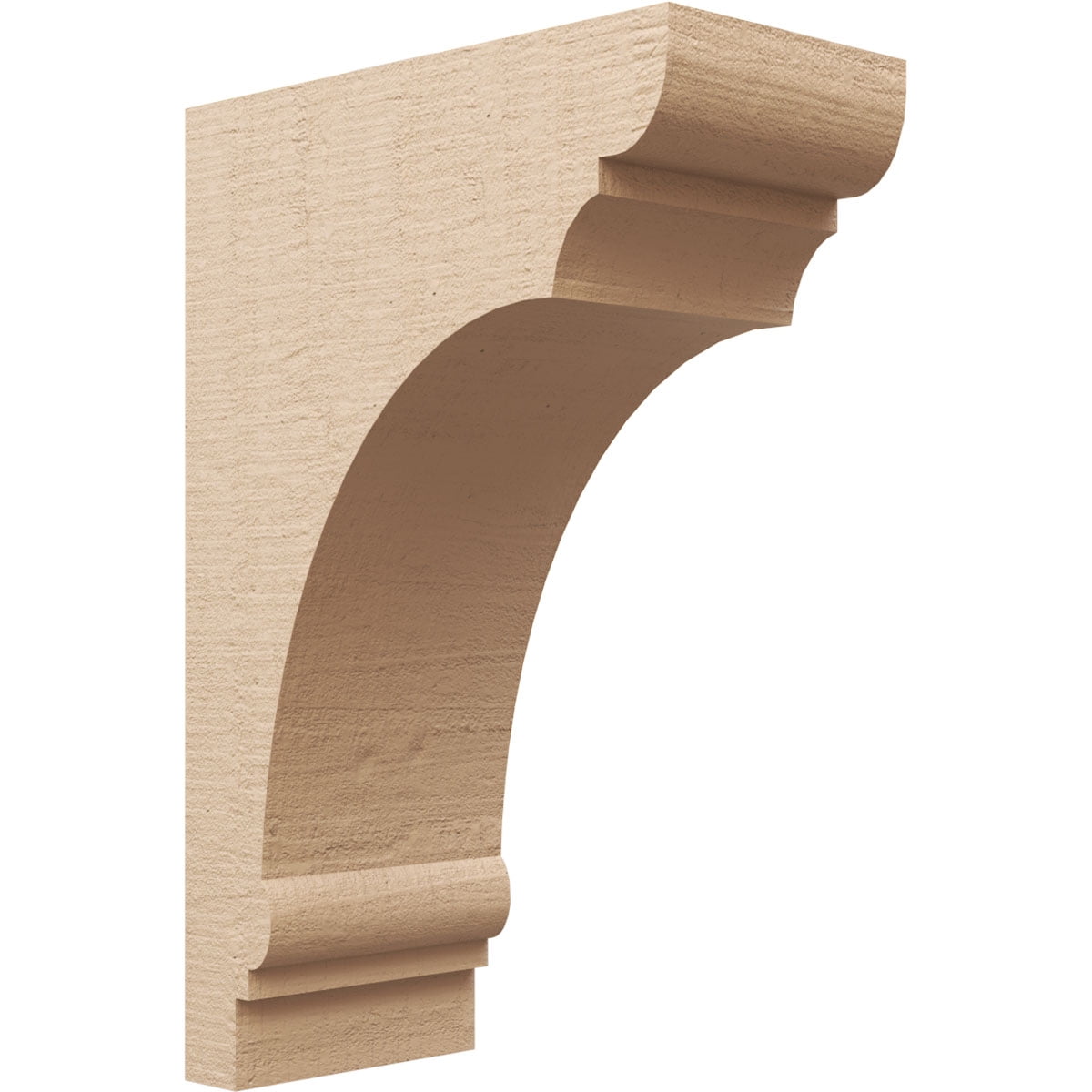 10"W x 20"D x 30"H Classic Hughes Rough Cedar Woodgrain TimberThane Corbel, Primed Tan