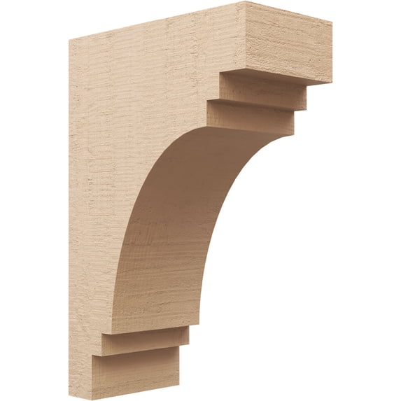 10"W x 20"D x 30"H Classic Pescadero Rough Cedar Woodgrain TimberThane Corbel, Primed Tan