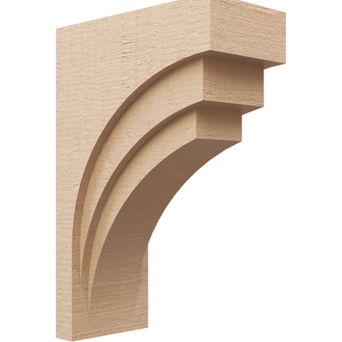 10"W x 20"D x 30"H Classic Rockford Rough Cedar Woodgrain TimberThane Corbel, Primed Tan