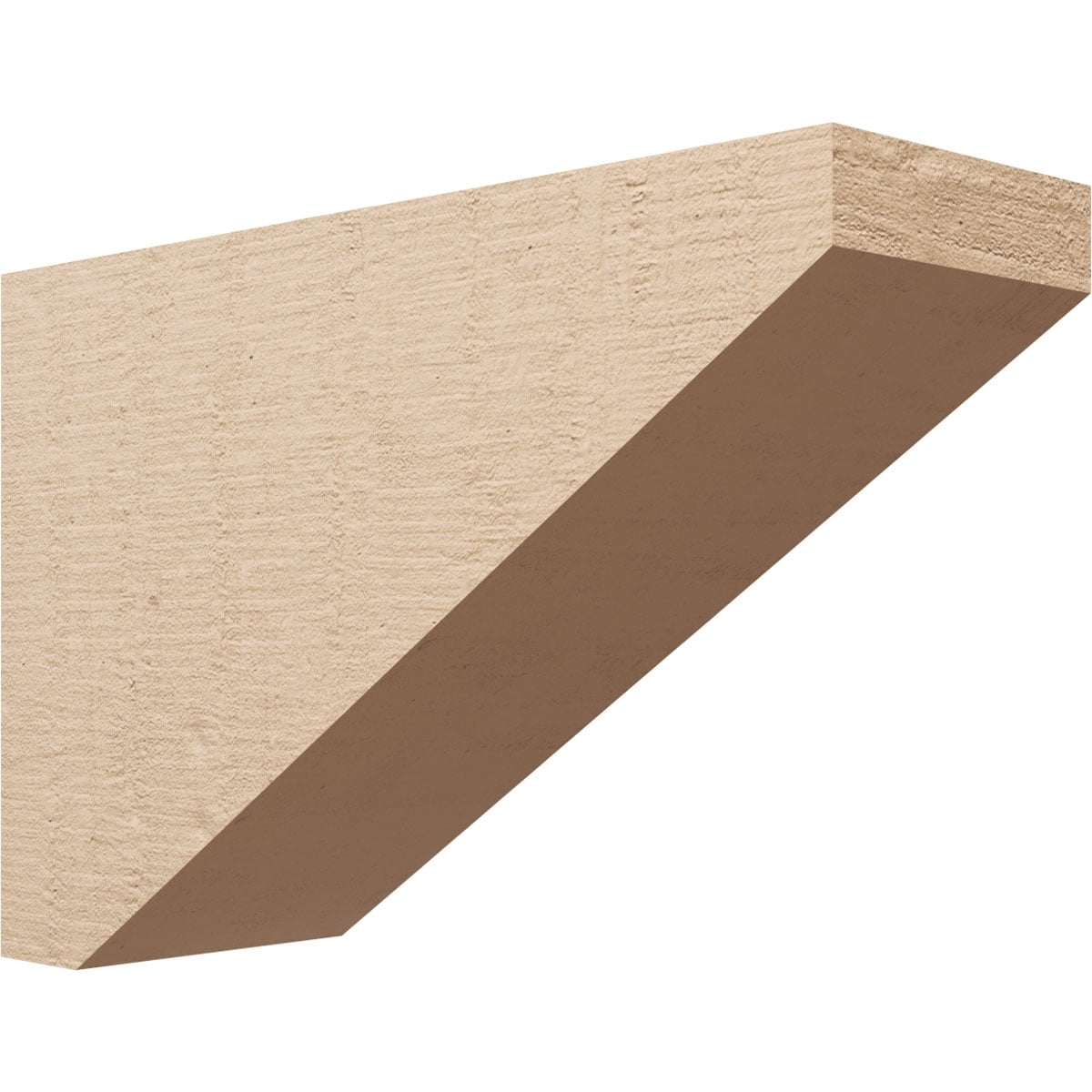 10"W x 30"D x 20"H Classic Concord Rough Cedar Woodgrain TimberThane Corbel, Primed Tan