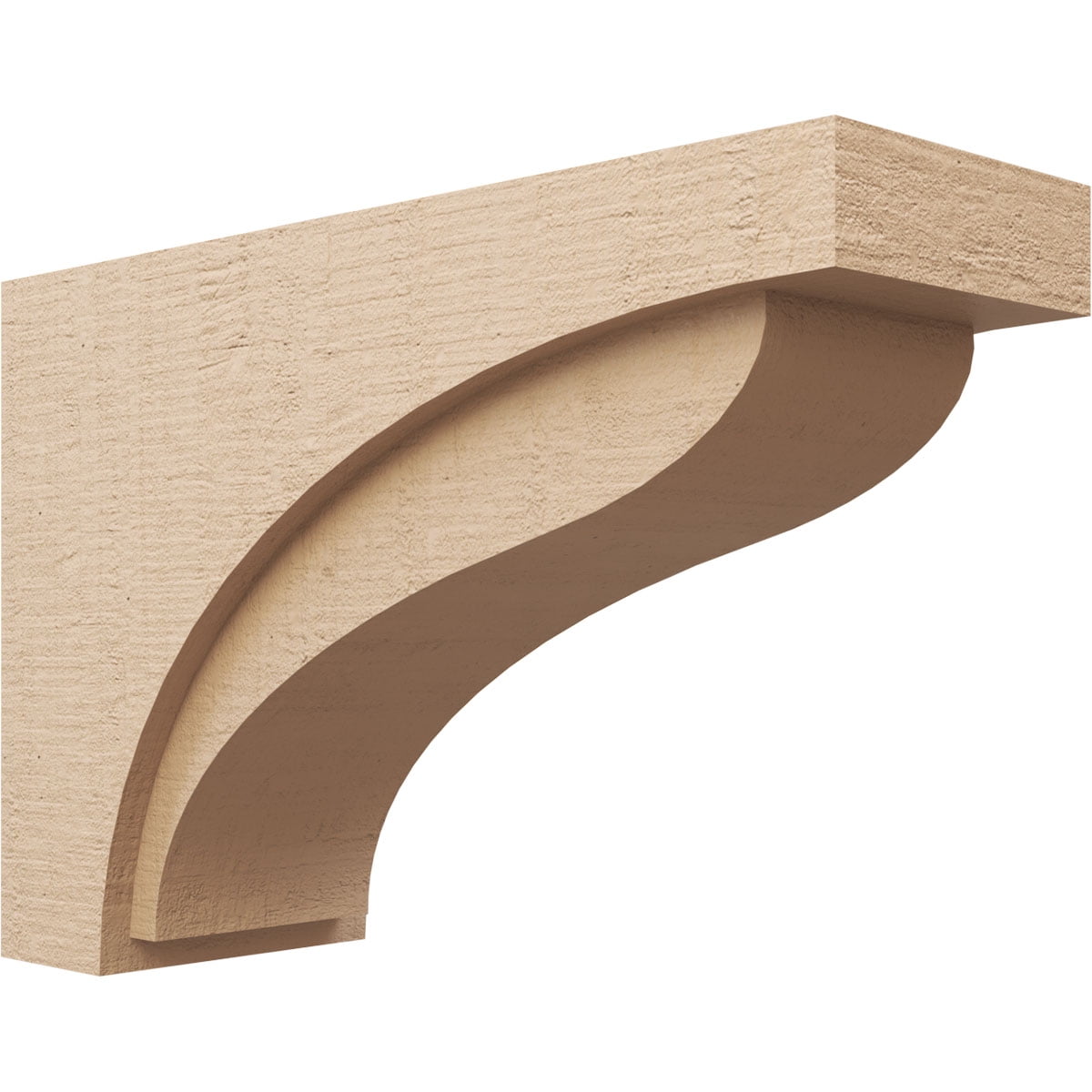 10"W x 30"D x 20"H Classic Helena Rough Cedar Woodgrain TimberThane Corbel, Primed Tan