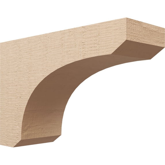 10"W x 30"D x 20"H Classic Legacy Rough Cedar Woodgrain TimberThane Corbel, Primed Tan