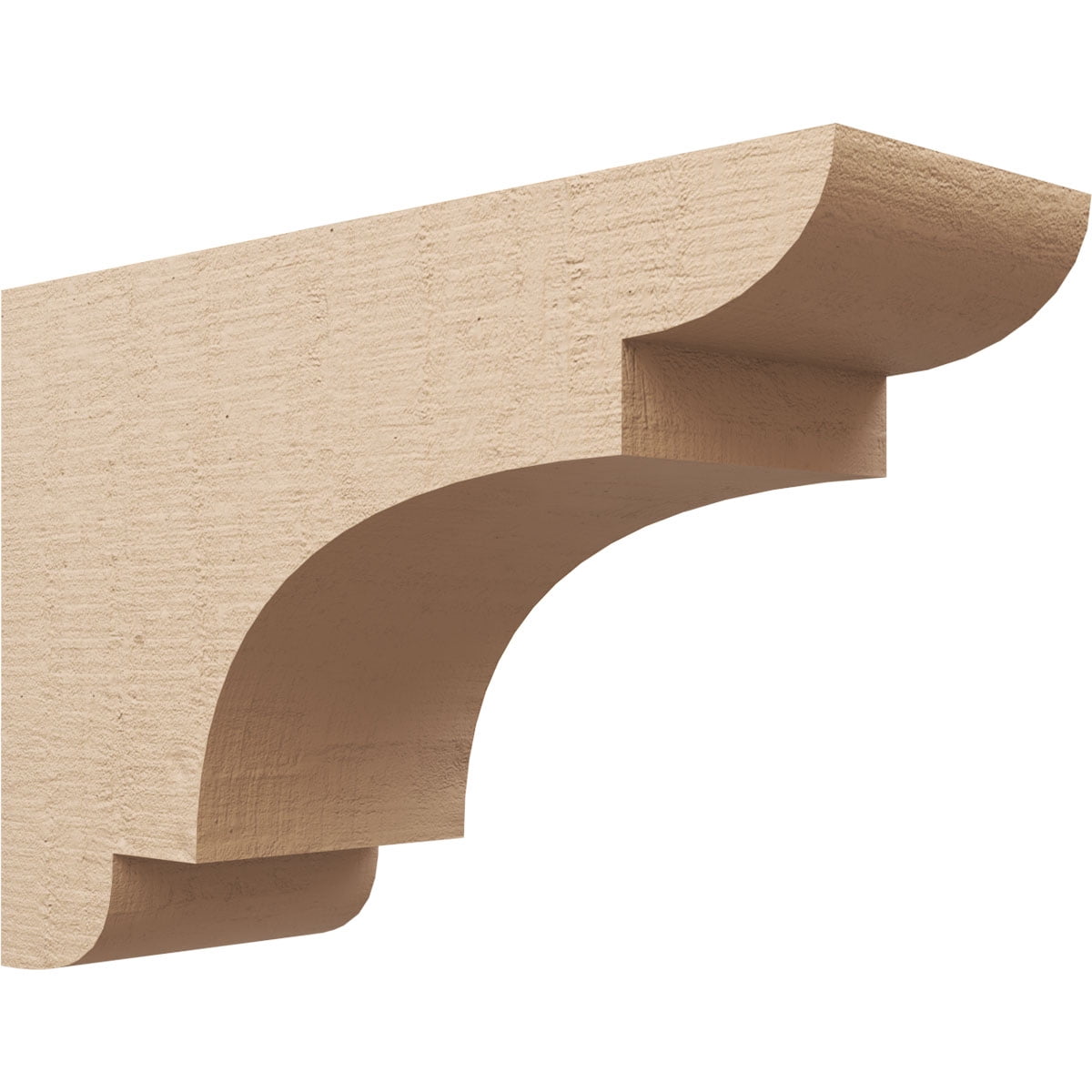 10"W x 30"D x 20"H Classic New Brighton Rough Cedar Woodgrain TimberThane Corbel, Primed Tan