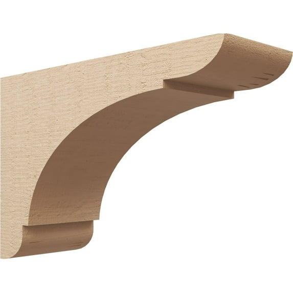 10"W x 30"D x 20"H Classic Olympic Rough Cedar Woodgrain TimberThane Corbel, Primed Tan