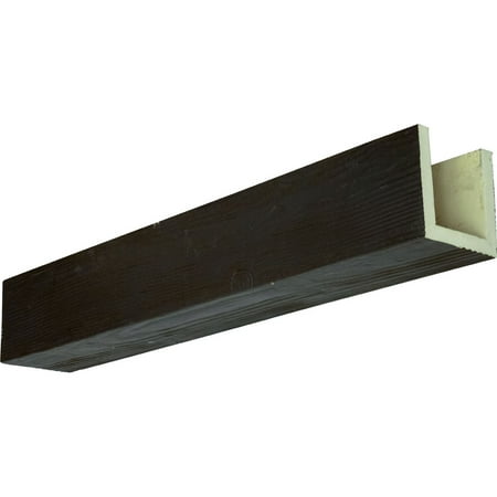 Ekena Millwork 10"W x 4"H x 14'L 3-Sided (U-beam) Sandblasted Endurathane Faux Wood Ceiling Beam, Burnished Honey Dew