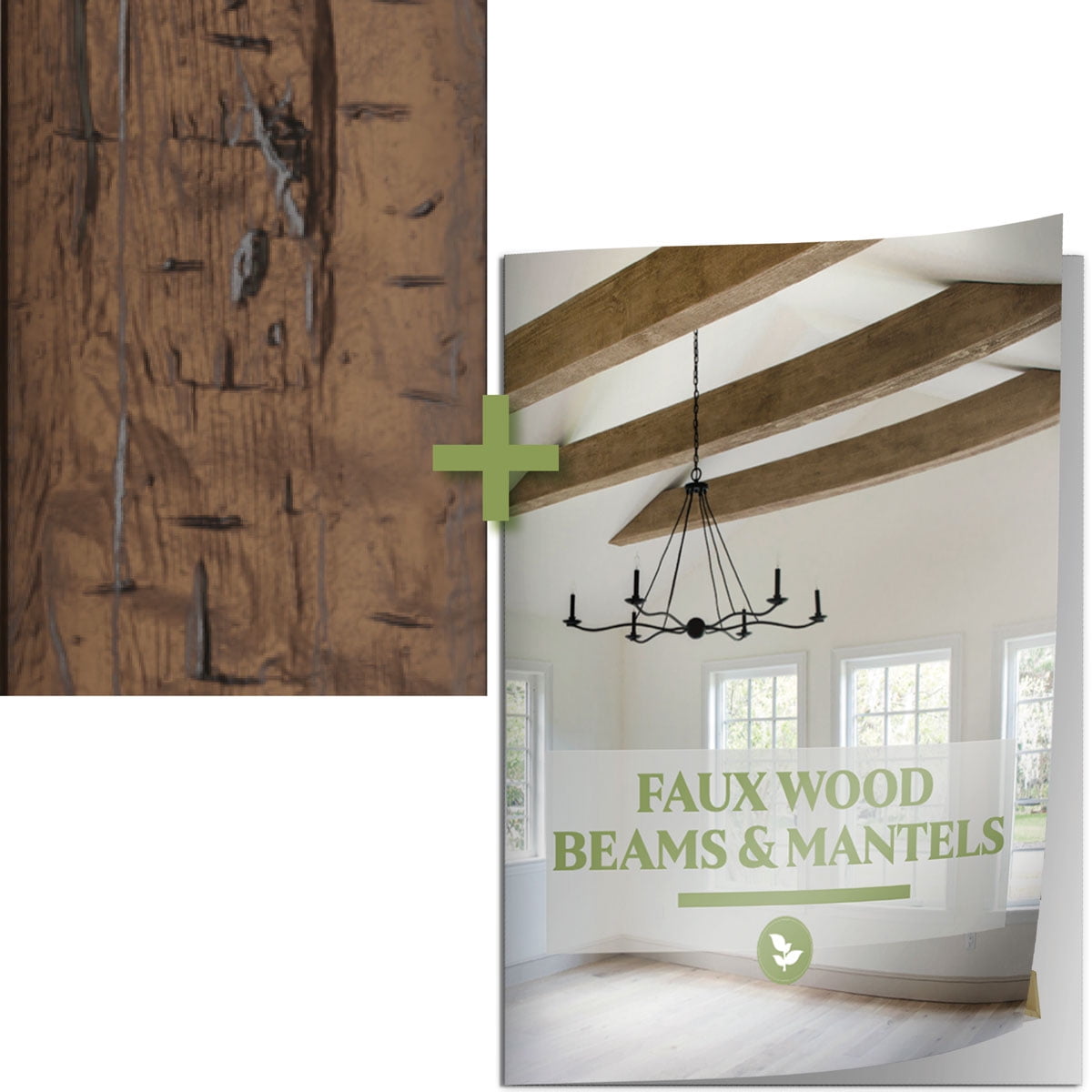 Premium Aged Hand Hewn Faux Wood Ceiling Beam Sample