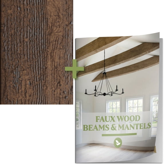 Ekena Millwork 10" x 7" SAMPLE - Rough Sawn Endurathane Faux Wood Beam w/ Catalog (Premium Aged Finish)