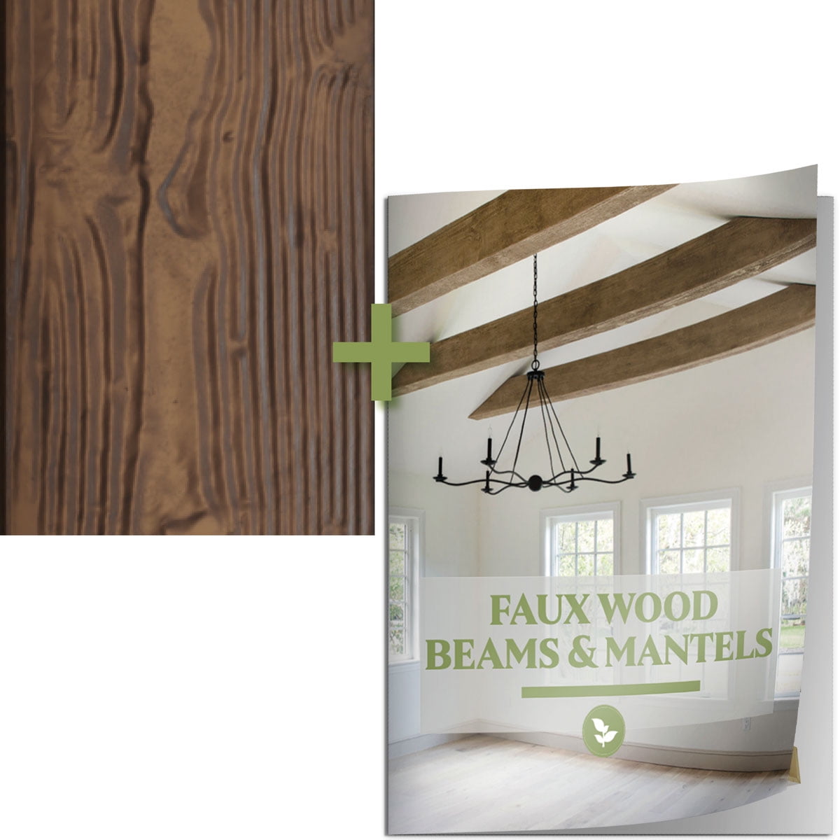 Ekena Millwork 10" x 7" SAMPLE - Sandblasted Endurathane Faux Wood Beam w/ Catalog (Premium Aged Finish)