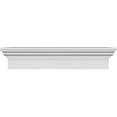 thumbnail image 1 of Ekena Millwork 103" Bottom Width x 109 1/4" Top Width x 9"H x 1"P Traditional Crosshead, 1 of 24