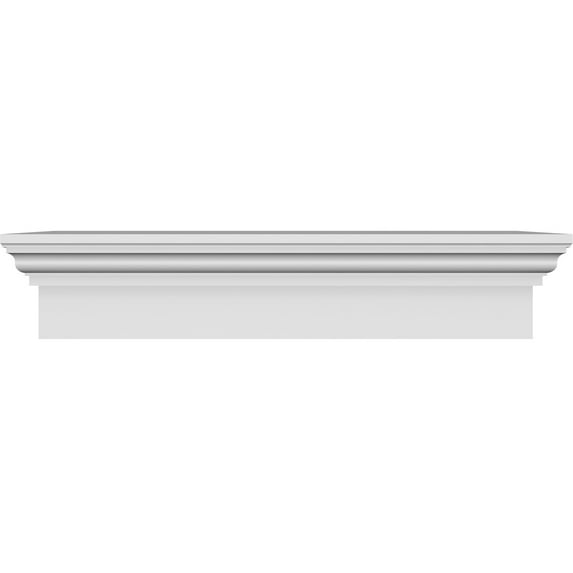 Ekena Millwork 103" Bottom Width x 109 1/4" Top Width x 9"H x 1"P Traditional Crosshead