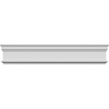 Ekena Millwork 106" Bottom Width x 107 1/2" Top Width x 4 5/8"H x 1 1/8"P Holmdel Crosshead