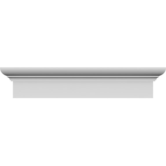 Ekena Millwork 108" Bottom Width x 112 3/4" Top Width x 6 1/4"H x 1 3/4"P Strickland Crosshead