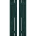 thumbnail image 1 of Ekena Millwork 11 1/2"W x 36"H Americraft Three Board (2 Batten) Exterior Real Wood Spaced Board-n-Batten Shutters w/ Z-Bar (Per Pair), Thermal Green, 1 of 10