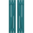 thumbnail image 1 of Ekena Millwork 11 1/2"W x 43"H Americraft Three Board (2 Batten) Exterior Real Wood Spaced Board-n-Batten Shutters w/ Z-Bar (Per Pair), Antigua, 1 of 10