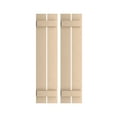thumbnail image 1 of Ekena Millwork 11 1/2"W x 46"H Rustic Two Board Spaced Board-n-Batten Smooth Faux Wood Shutters (Per Pair), Primed Tan, 1 of 12