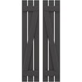 thumbnail image 1 of Ekena Millwork 11 1/2"W x 48"H Americraft Three Board (2 Batten) Exterior Real Wood Spaced Board-n-Batten Shutters w/ Z-Bar (Per Pair), Shadow Mountain, 1 of 10