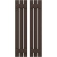 thumbnail image 1 of Ekena Millwork 11 1/2"W x 51"H Americraft Three Board (2 Batten) Exterior Real Wood Spaced Board-n-Batten Shutters (Per Pair), Raisin Brown, 1 of 10