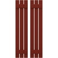 thumbnail image 1 of Ekena Millwork 11 1/2"W x 61"H Americraft Three Board (2 Batten) Exterior Real Wood Spaced Board-n-Batten Shutters (Per Pair), Pepper Red, 1 of 10