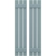 thumbnail image 1 of Ekena Millwork 11 1/2"W x 62"H Americraft Three Board (2 Batten) Exterior Real Wood Spaced Board-n-Batten Shutters (Per Pair), Peaceful Blue, 1 of 10