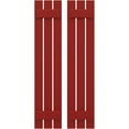 thumbnail image 1 of Ekena Millwork 11 1/2"W x 64"H Americraft Three Board (2 Batten) Exterior Real Wood Spaced Board-n-Batten Shutters (Per Pair), Fire Red, 1 of 10