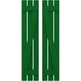 thumbnail image 1 of Ekena Millwork 11 1/2"W x 64"H Americraft Three Board (2 Batten) Exterior Real Wood Spaced Board-n-Batten Shutters w/ Z-Bar (Per Pair), Viridian Green, 1 of 10