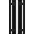 thumbnail image 1 of Ekena Millwork 11 1/2"W x 69"H Americraft Three Board (2 Batten) Exterior Real Wood Spaced Board-n-Batten Shutters (Per Pair), Black, 1 of 10