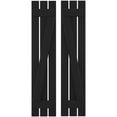 thumbnail image 1 of Ekena Millwork 11 1/2"W x 71"H Americraft Three Board (2 Batten) Exterior Real Wood Spaced Board-n-Batten Shutters w/ Z-Bar (Per Pair), Black, 1 of 10