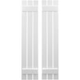 thumbnail image 1 of Ekena Millwork 11 1/2"W x 72"H Americraft Three Board (2 Batten) Exterior Real Wood Spaced Board-n-Batten Shutters (Per Pair), White, 1 of 10