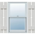 thumbnail image 1 of Ekena Millwork 11 1/4"W x 48"H Timberthane Faux Rustic Two Board Spaced Board-n-Batten Faux Wood Shutters w/Diamond Cut Outs, Rough Cedar (Per Pair), 1 of 10
