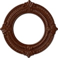 thumbnail image 1 of Ekena Millwork 11 1/8"OD x 6 1/8"ID x 5/8"P Benson Ceiling Medallion (Fits Canopies up to 6 1/8"), Hand-Painted Burnished Mahogany Crackle, 1 of 7