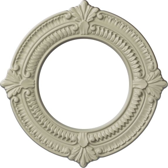 Ekena Millwork 11 1/8"OD x 6 1/8"ID x 5/8"P Benson Ceiling Medallion (Fits Canopies up to 6 1/8"), Hand-Painted Clear Yellow