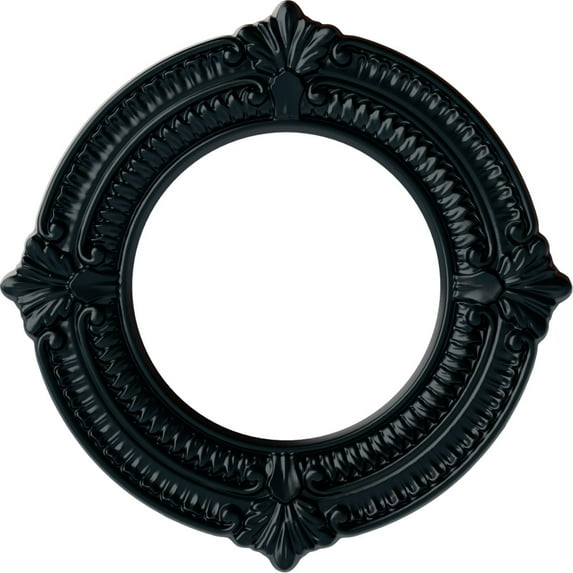Ekena Millwork 11 1/8"OD x 6 1/8"ID x 5/8"P Benson Ceiling Medallion (Fits Canopies up to 6 1/8"), Hand-Painted Night Shade