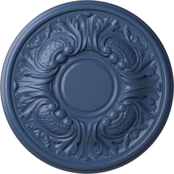 Ekena Millwork 11 3/4"OD x 1 1/4"P Wakefield Ceiling Medallion (Fits Canopies up to 3 5/8"), Hand-Painted Americana