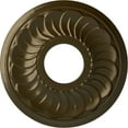 thumbnail image 1 of Ekena Millwork 11 3/4"OD x 3 5/8"ID x 1"P Blackthorn Ceiling Medallion (Fits Canopies up to 4 7/8"), Hand-Painted Brass, 1 of 7