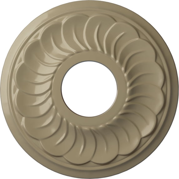 Ekena Millwork 11 3/4"OD x 3 5/8"ID x 1"P Blackthorn Ceiling Medallion (Fits Canopies up to 4 7/8"), Hand-Painted Gobi Desert