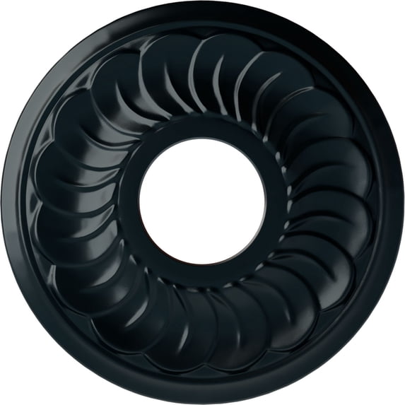 Ekena Millwork 11 3/4"OD x 3 5/8"ID x 1"P Blackthorn Ceiling Medallion (Fits Canopies up to 4 7/8"), Hand-Painted Night Shade