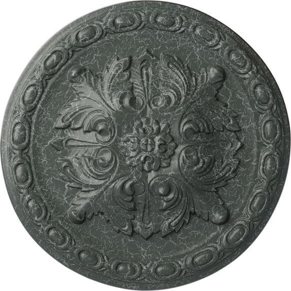 Ekena Millwork 11 3/4"OD x 3/8"P Stockport Ceiling Medallion, Hand-Painted Athenian Green Crackle