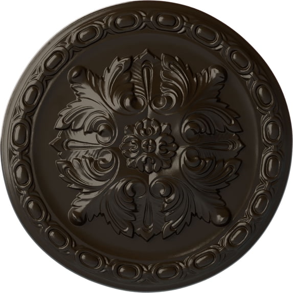 Ekena Millwork 11 3/4"OD x 3/8"P Stockport Ceiling Medallion, Hand-Painted Stone Hearth