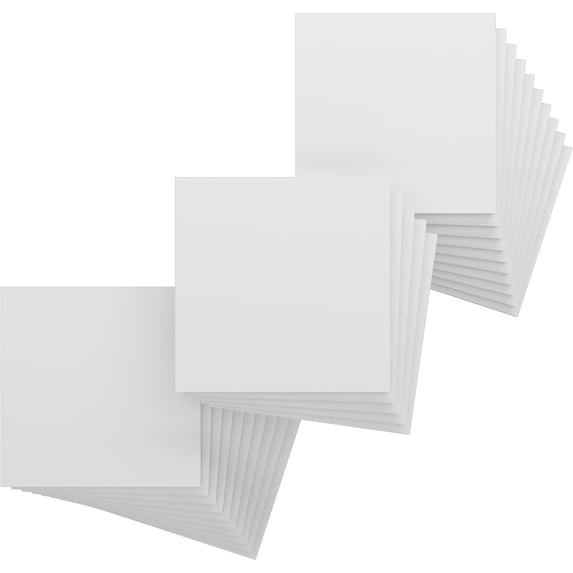Ekena Millwork 11 3/4"W x 11 3/4"H x 1/2"T PVC Hobby Boards, Unfinished (25-Pack)