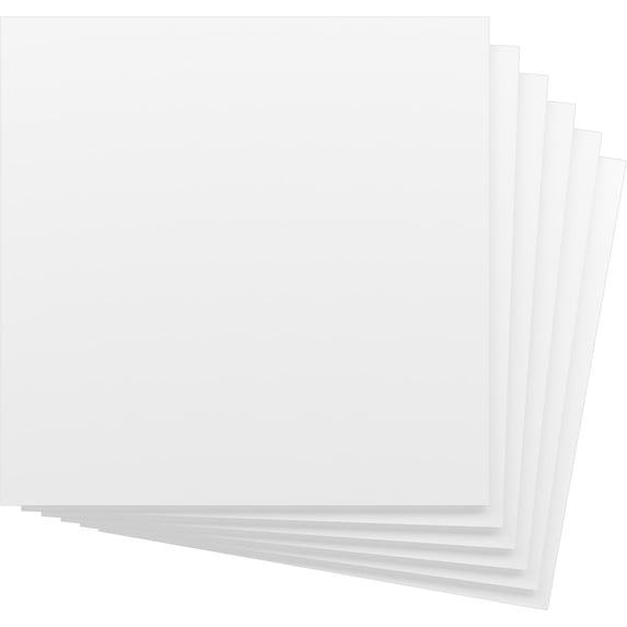 Ekena Millwork 11 3/4"W x 11 3/4"H x 1/2"T PVC Hobby Boards, Unfinished (6-Pack)