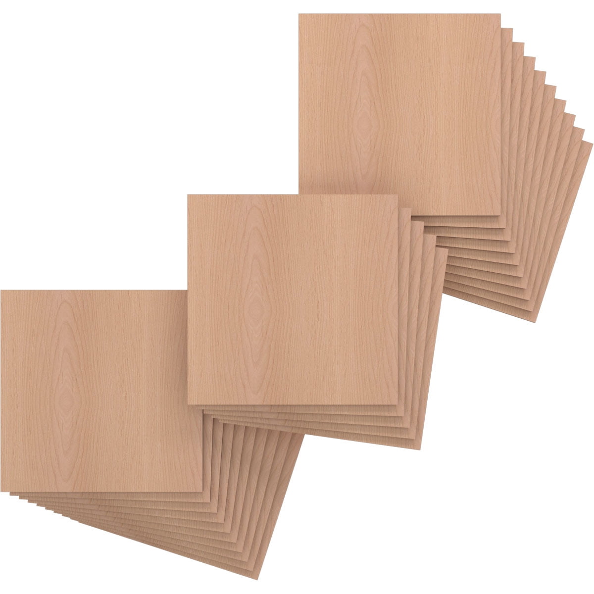 Ekena Millwork 11 3/4"W x 11 3/4"H x 1/4"T Wood Hobby Boards, Alder (25-Pack)